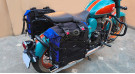 For Royal Enfield Goan Classic 350 Canvas Pannier Bags With Mounting - SPAREZO For Royal Enfield Goan Classic 350 Canvas Pannier Bags With Mounting - SPAREZO